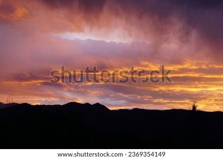 Sunset pictures in the Colorado mountains