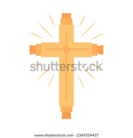 catholic cross with splendor vector isolated
