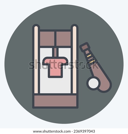 Icon Locker. related to Baseball symbol. color mate style. simple design editable. simple illustration