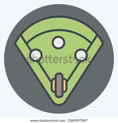 Icon Baseball Field. related to Baseball symbol. color mate style. simple design editable. simple illustration