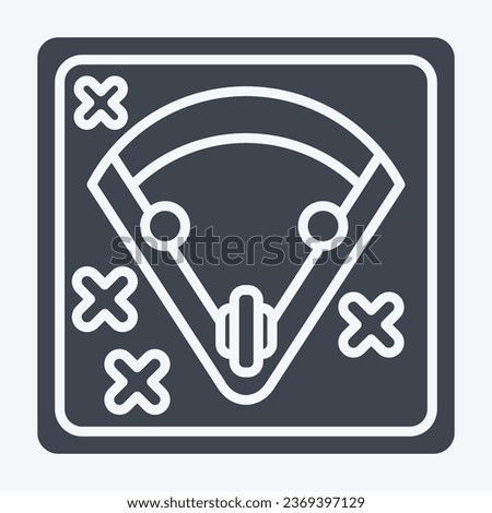 Icon Baseball Tactic. related to Baseball symbol. glyph style. simple design editable. simple illustration