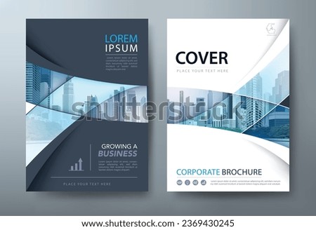 Annual report brochure flyer design, Leaflet presentation, book cover templates. Royalty-Free Stock Photo #2369430245