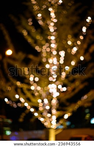 Bokeh of light. Abstract background. (Blurred Photo)