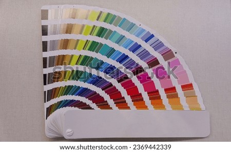 Color sample book. Rainbow Sample Color Catalog.             