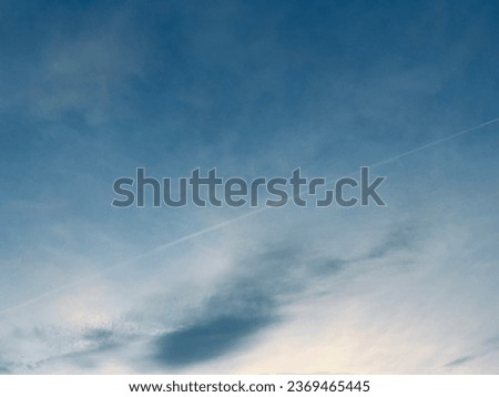 Sky with clouds, evening vivid heavens background
