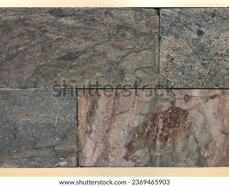 Rustic acid slate tiles, honed and colorized as copper and natural brown color, with uneven texture. Natural rustic slate tiles seamless texture.