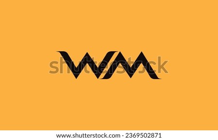 Alphabet letters Initials logo MW, WM, M and W