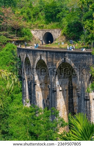 The Nine Arches Bridge near Ella, Sri Lanka. Royalty-Free Stock Photo #2369507805
