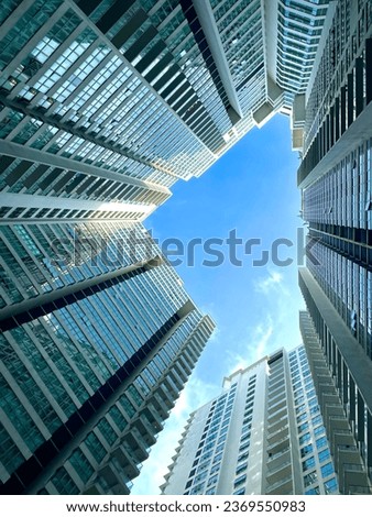 Kuala Lumpur, Malaysia - August 13. Regalia Apartment tower structure viewed from ground floor 13 August 2023 in City Center Royalty-Free Stock Photo #2369550983