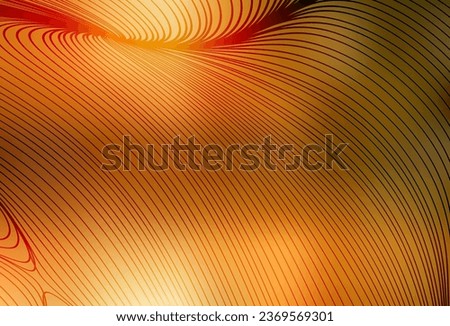 Light Orange vector template with lines. Brand new colorful illustration in curved style. Elegant pattern for a brand book.