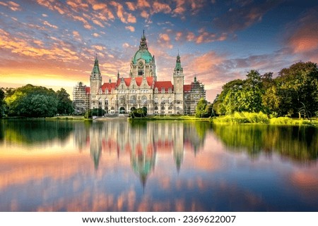 New City hall, Hannover, Lower Saxony, Germany  Royalty-Free Stock Photo #2369622007
