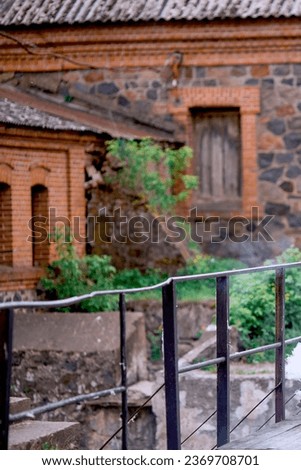 Stairs to the old water mill in Vinnitsia, Ukraine