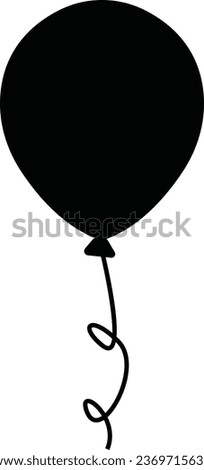 Balloons Icon Set Vector Design. Party and Celebration Line Icon Design