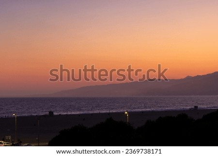 Sunset on Santa Monica Beach, Los Angeles