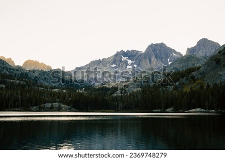Eastern Sierra Nevada mountains nature reflection sunrise in california Shadow Lake Royalty-Free Stock Photo #2369748279