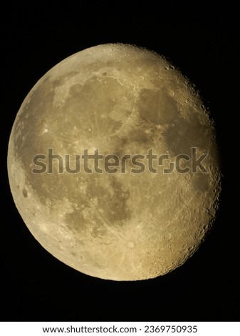 moon seen from a telescope in the Chilean sky