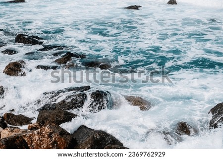 Scenic view of a beautiful seascape in Crete, Greece