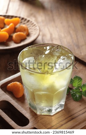 infused water orange on the table