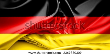 German Flag for National Flag Silky Shiny