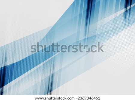 Blue and grey grungy striped abstract background. Geometric vector design