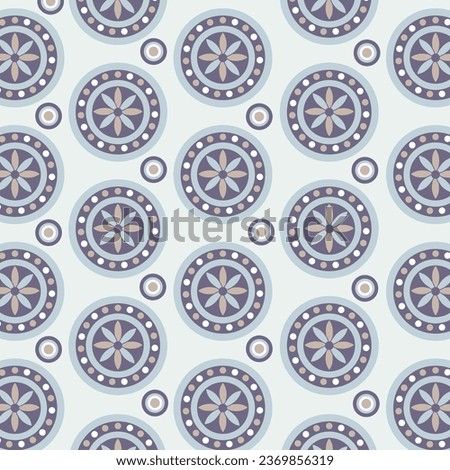 round flower dotted floral wallpaper background vector
