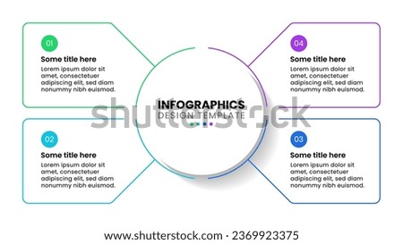 Infographic template with icons and 4 options or steps. Can be used for workflow layout, diagram, banner, webdesign. Vector illustration Royalty-Free Stock Photo #2369923375