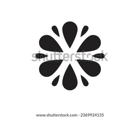 Free Flower shape clip art vector Logo Design Template