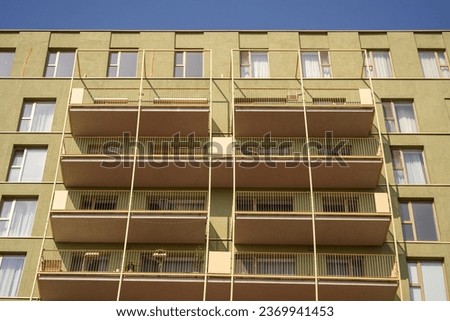 block of flats. the windows of some blocks of flats. residential complex. detail.