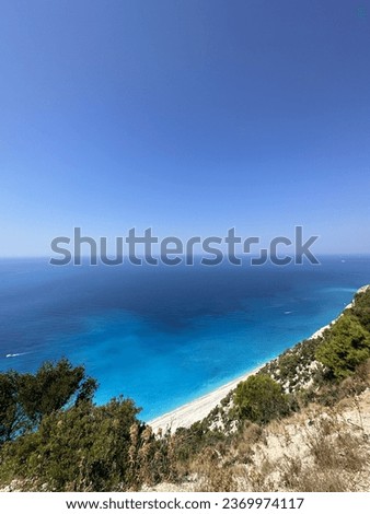 Beautiful landscape of Lefkada Island, picture taken in a sunny day