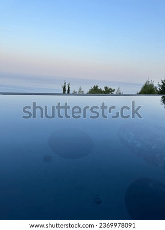 Magnificient infinity pool landscape in Lefkada, Porto Katsiki, Greece