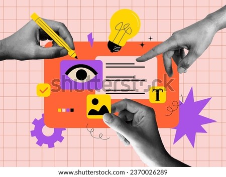 Vector illustration of web design and development. Creative concept for web banner, social media banner, business presentation, marketing material.	 Royalty-Free Stock Photo #2370026289