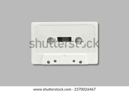 Blank cassette tape mockup isolated on a background. 3d rendering.