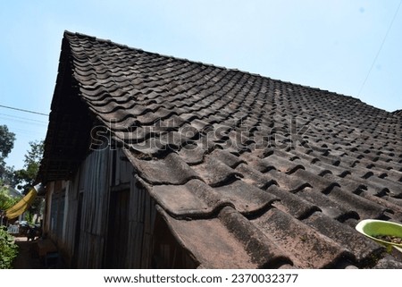 old roof tiles of the house