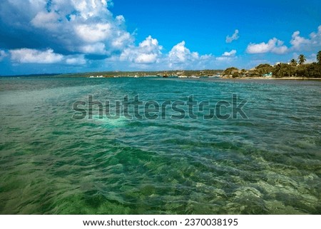 View of the marina at downtown in San Andres Island, Colombia, South America