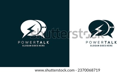 Power talk logo symbol or icon template