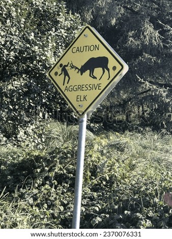 Funny sign in the Redwood forest. 