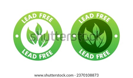 Lead free sign, label. Vector stock illustration