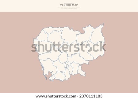 Abstract  Pastel color of Cambodia map vector.
