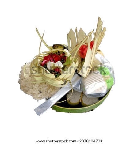 Banten Soda Ajuma Bali Offering in White Background