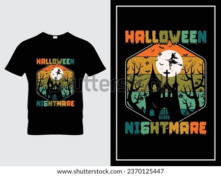 Halloween t shirt design illustration vector Halloween Nightmare