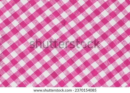 Pink Print Scottish Square Cloth. Gingham Pattern Tartan Checked Plaids. Pastel Backgrounds For Tablecloths, Dresses, Skirts, Napkins, Textile Design. Breakfast Natural Linen Country Plaid Tartan Royalty-Free Stock Photo #2370154085