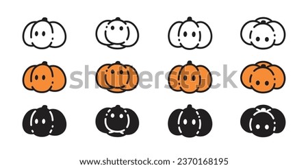pumpkin head Halloween icon vector logo symbol doodle cartoon character spooky ghost illustration design clip art