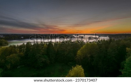Sunset time.  Nature of Latvia, Latgale.
