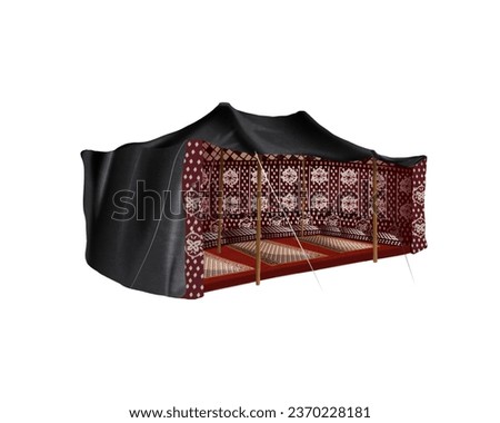 Arabian Tent isolated on white background Royalty-Free Stock Photo #2370228181