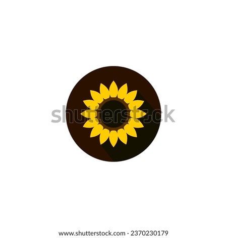 Sunflower icon vector or Sunflower design element vector isolated. Sunflower Icon vector for product design element, apps, websites, print design, and more about sunflower.