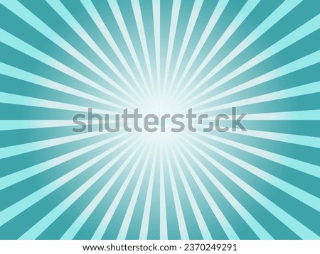 Sun ray style concentrated line background emitting vivid light_turquoise blue Royalty-Free Stock Photo #2370249291