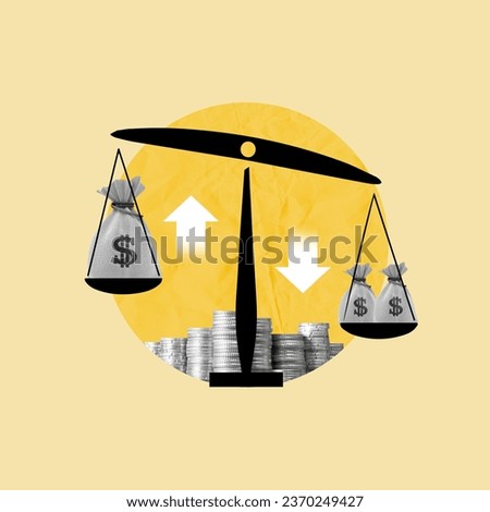 comparison of money, bags, equivalence of money, comparing stacks of money, justice in finance, judge and money, Scale