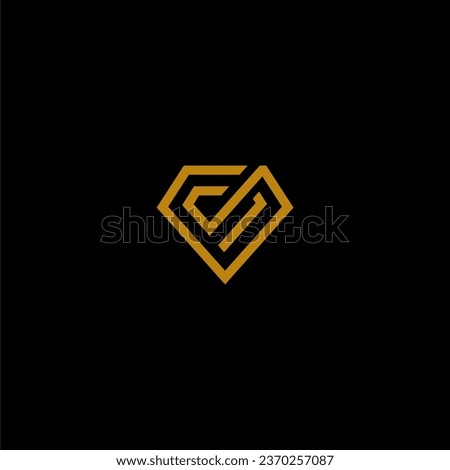 letter s diamond logo vector image