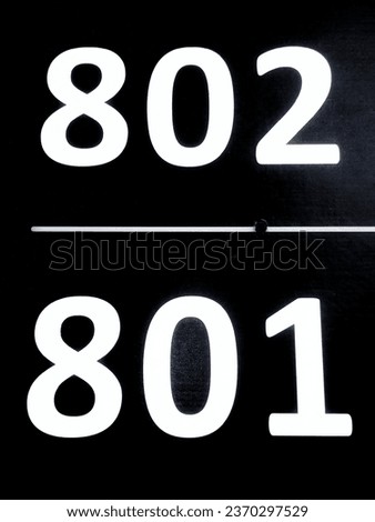 Numbers on a black background 