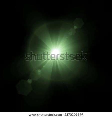 The effect of bright sunlight. Twinkling gold star on a transparent background.Bright light effect.	
